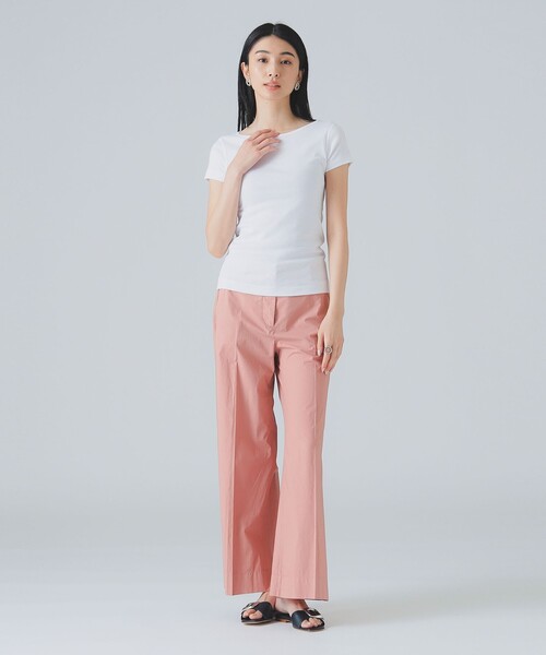 three dots（スリードッツ）の「three dots / Ginger ショートスリーブ Tシャツ（Tシャツ/カットソー・レディース・ホワイト/ブラック・SMALL/MEDIUM）」の5枚目の写真