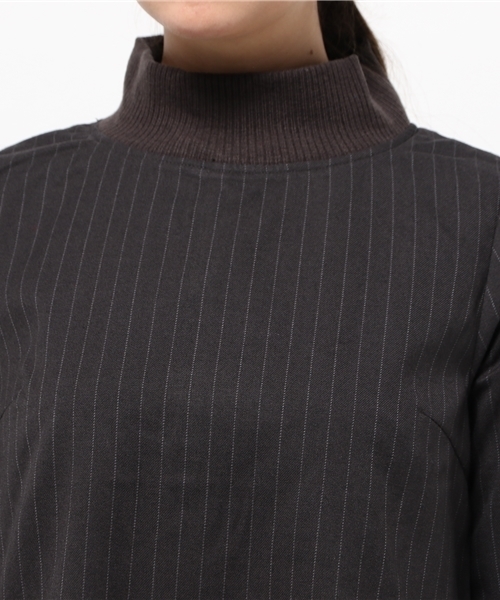 LBC(エルビーシー)の「レーヨンポリハイネックワンピース(ワンピース・レディース・ライトグレー/ダークグレー・MEDIUM/LARGE)」の6枚目の写真