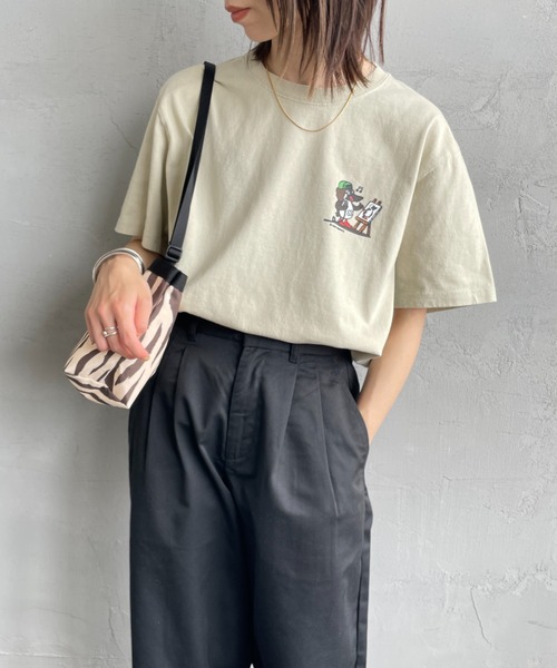 CHUMS（チャムス）の「【WEB限定】[CHUMS/チャムス] かせきさいだぁ アラカルトバックプリント ショートスリーブTシャツ（Tシャツ/カットソー・レディース・ネイビー/グレイッシュベージュ/ホワイト・L/M/XL）」の18枚目の写真