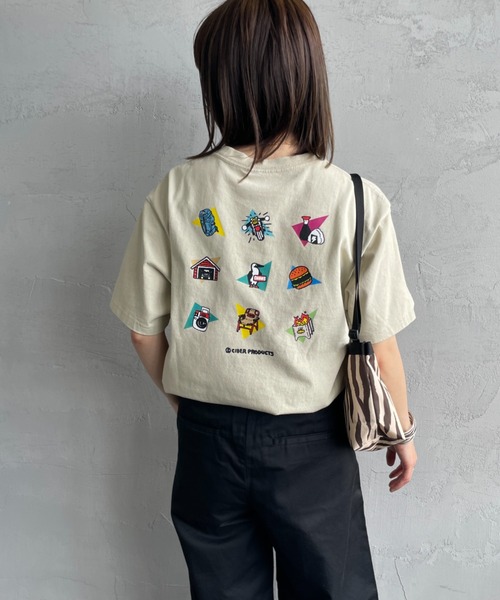 CHUMS（チャムス）の「【WEB限定】[CHUMS/チャムス] かせきさいだぁ アラカルトバックプリント ショートスリーブTシャツ（Tシャツ/カットソー・レディース・ネイビー/グレイッシュベージュ/ホワイト・L/M/XL）」の19枚目の写真