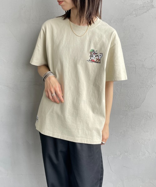 CHUMS（チャムス）の「【WEB限定】[CHUMS/チャムス] かせきさいだぁ アラカルトバックプリント ショートスリーブTシャツ（Tシャツ/カットソー・レディース・ネイビー/グレイッシュベージュ/ホワイト・L/M/XL）」の22枚目の写真