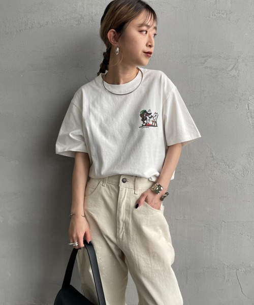 CHUMS（チャムス）の「【WEB限定】[CHUMS/チャムス] かせきさいだぁ アラカルトバックプリント ショートスリーブTシャツ（Tシャツ/カットソー・レディース・ネイビー/グレイッシュベージュ/ホワイト・L/M/XL）」の8枚目の写真