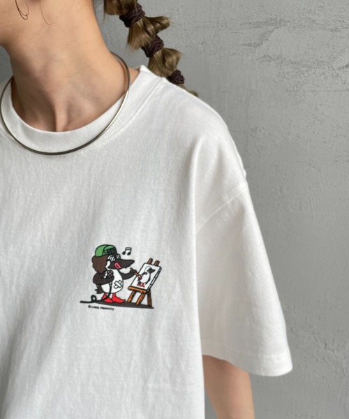 CHUMS（チャムス）の「【WEB限定】[CHUMS/チャムス] かせきさいだぁ アラカルトバックプリント ショートスリーブTシャツ（Tシャツ/カットソー・レディース・ネイビー/グレイッシュベージュ/ホワイト・L/M/XL）」の15枚目の写真