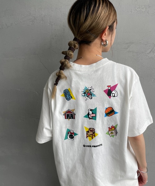 CHUMS（チャムス）の「【WEB限定】[CHUMS/チャムス] かせきさいだぁ アラカルトバックプリント ショートスリーブTシャツ（Tシャツ/カットソー・レディース・ネイビー/グレイッシュベージュ/ホワイト・L/M/XL）」の16枚目の写真