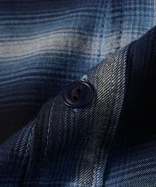 REMI RELIEF（レミレリーフ）の「REMI RELIEF / 別注 Rayon Check Shirts（シャツ/ブラウス・メンズ・インディゴブルー/ブラック系その他4・SMALL/MEDIUM/LARGE/X-LARGE）」の10枚目の写真