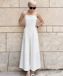 JENNE（ジェンヌ）の「肩紐リボンピンストライプサロペット（その他パンツ）」