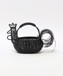 ディミヌティーボ　カゴバック　黒✖️白 SHIPS KIDS別注】Diminutivo:MINI BOLSA(SS)（かごバッグ