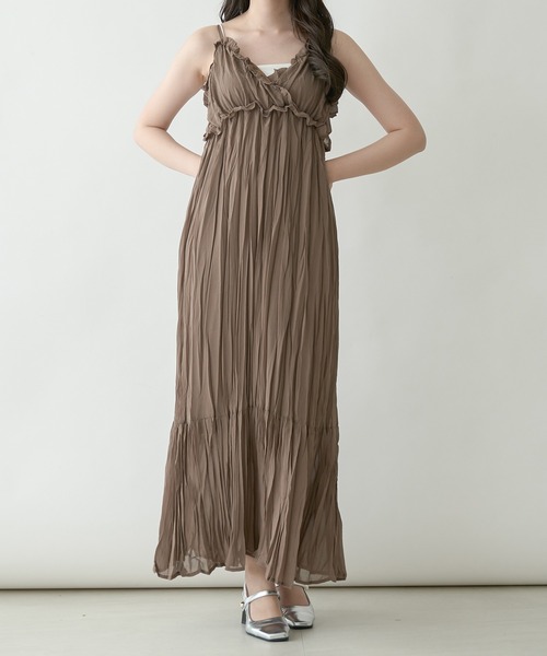 Ambre Neige（アンブルネージュ）の「crinkle camisole dress