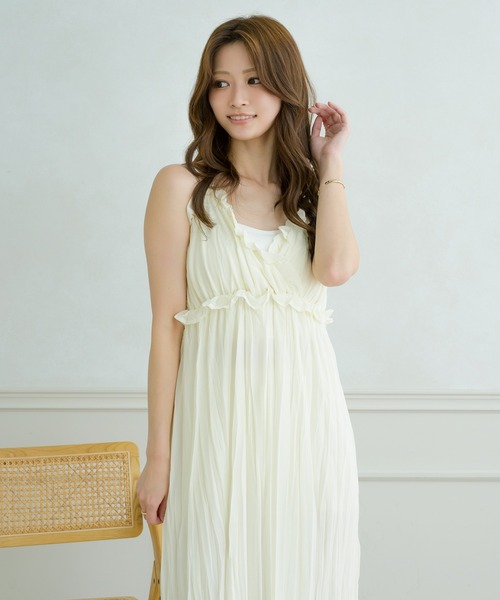 セール】crinkle camisole dress / クリンクルキャミソール