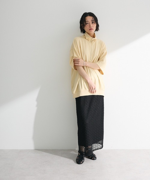 Green　Parks（グリーンパークス）の「ニットレースIラインスカート（スカート・レディース・アイボリー/グリーン/ブラウン/ブラック・FREE）」の21枚目の写真