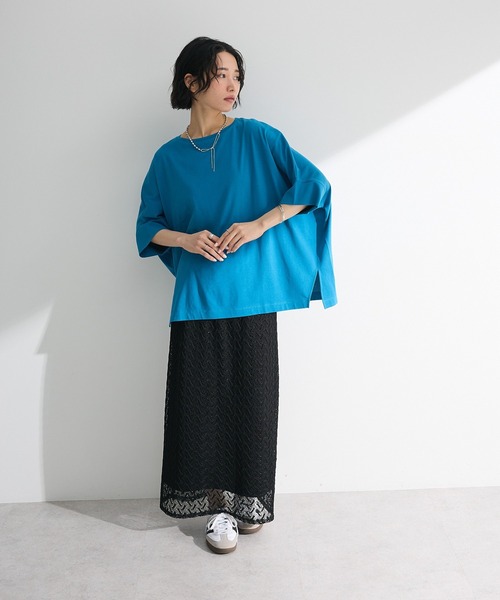 Green　Parks（グリーンパークス）の「ニットレースIラインスカート（スカート・レディース・アイボリー/グリーン/ブラウン/ブラック・FREE）」の22枚目の写真