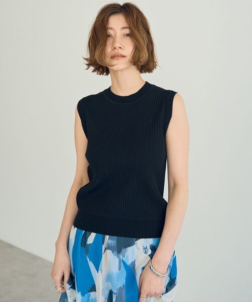 YECCA VECCA(イェッカヴェッカ)の「マシンウォッシャブルノースリーブニット(ニット/セーター・レディース・ベージュ/グリーン系その他3/ブラック/その他7・FREE)」の5枚目の写真
