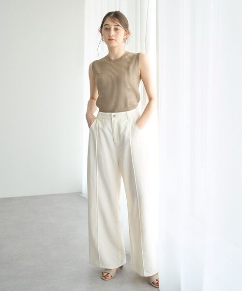 YECCA VECCA(イェッカヴェッカ)の「マシンウォッシャブルノースリーブニット(ニット/セーター・レディース・ベージュ/グリーン系その他3/ブラック/その他7・FREE)」の10枚目の写真