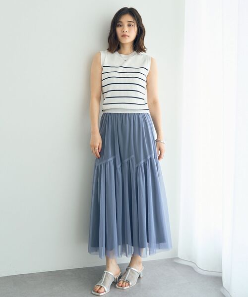YECCA VECCA(イェッカヴェッカ)の「マシンウォッシャブルノースリーブニット(ニット/セーター・レディース・ベージュ/グリーン系その他3/ブラック/その他7・FREE)」の20枚目の写真