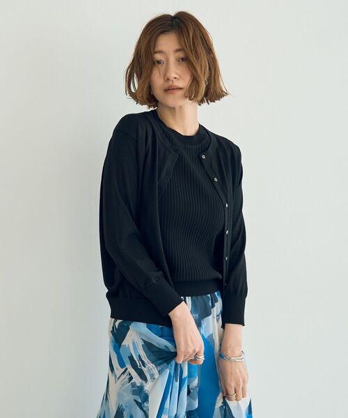 YECCA VECCA(イェッカヴェッカ)の「マシンウォッシャブルノースリーブニット(ニット/セーター・レディース・ベージュ/グリーン系その他3/ブラック/その他7・FREE)」の22枚目の写真