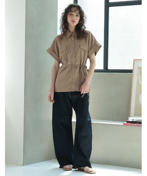 【rosy monster】サファリ キルティング ワークシャツ safari quilting work shirt レディース