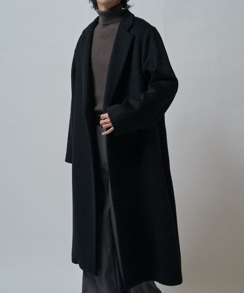 定価10万円　エトセンス チェスターコート　ブラック　サイズ2 lui's ビーバーメルトンクラシックチェスター（チェスターコート）｜Lui's