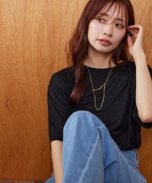 mysty woman | 【WEB限定】フラッペシアー半袖Tシャツ　499727(Tシャツ/カットソー)