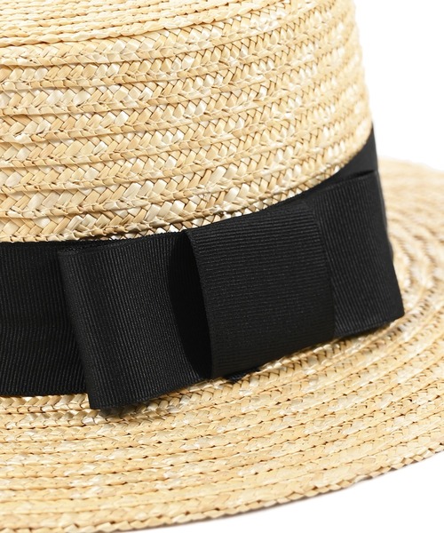 Narcissus(ナルシス)の「ストローハットリボン付き 麦わら帽子(ハット・レディース・ブルー/ブラック・FREE)」の11枚目の写真