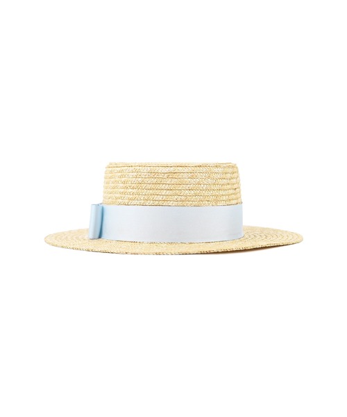 Narcissus(ナルシス)の「ストローハットリボン付き 麦わら帽子(ハット・レディース・ブルー/ブラック・FREE)」の5枚目の写真
