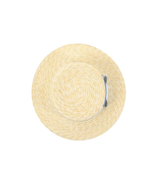 Narcissus(ナルシス)の「ストローハットリボン付き 麦わら帽子(ハット・レディース・ブルー/ブラック・FREE)」の6枚目の写真