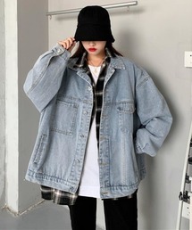 MASHIRO（マシロ）の「【MASHIRO】ビッグシルエットデニムジャケット（デニムジャケット）」