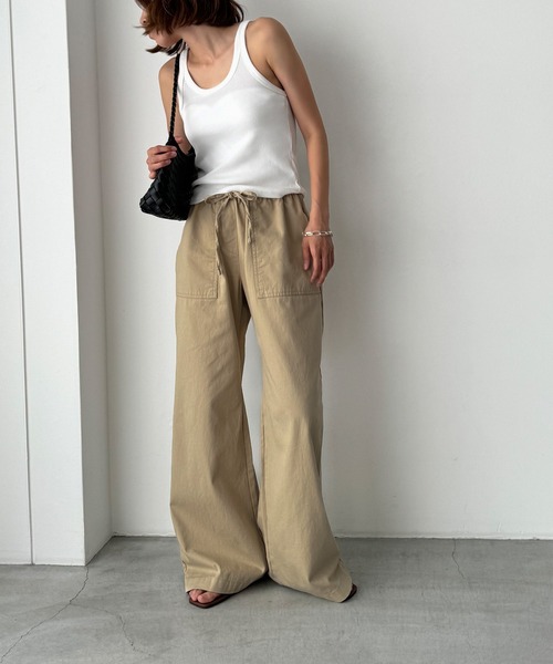 CANAL JEAN（キャナルジーン）の「El mar　コットンベイカーイージーパンツ（その他パンツ・レディース・ベージュ/アイボリー・ONE SIZE）」の5枚目の写真