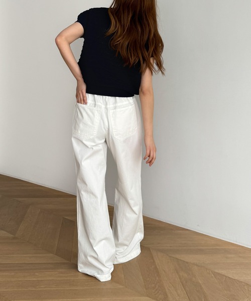 CANAL JEAN（キャナルジーン）の「El mar　コットンベイカーイージーパンツ（その他パンツ・レディース・ベージュ/アイボリー・ONE SIZE）」の7枚目の写真