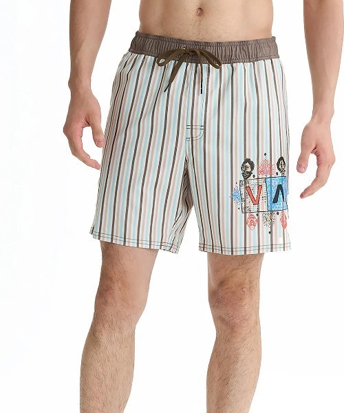 RVCA(ルーカ)の「RVCA メンズ 【RICH JACOBS】 JACOBS ARCHIVE STRP ELASTIC 17 ボードショーツ 【2025年夏モデル】/ルーカウエストゴムストライプ柄ボードショーツ・サーフトランクス・バギーショーツ(水着)(水着・メンズ・マルチ・SMALL/MEDIUM/LARGE/X-LARGE)」の1枚目の写真