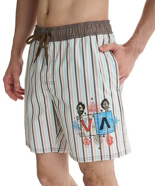 RVCA(ルーカ)の「RVCA メンズ 【RICH JACOBS】 JACOBS ARCHIVE STRP ELASTIC 17 ボードショーツ 【2025年夏モデル】/ルーカウエストゴムストライプ柄ボードショーツ・サーフトランクス・バギーショーツ(水着)(水着・メンズ・マルチ・SMALL/MEDIUM/LARGE/X-LARGE)」の4枚目の写真