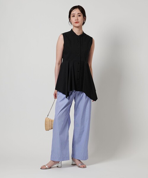 【極美品】UNITED ARROWS 完売 ストライプ タックイージーパンツ UNITED ARROWS パンツ ストライプ タック イージーパンツ
