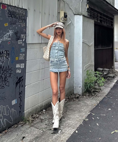 DIeepy downデニムセットアップ 宅配便】デニムセットアップ／tops2054 | DAY CLOSET