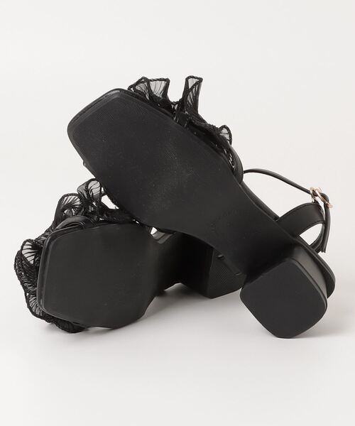 ASTORIA ODIER（アストリアオディール）の「シアーフリルヒールサンダル（サンダル・レディース・アイボリー/ブラック・MEDIUM/LARGE/SMALL）」の21枚目の写真