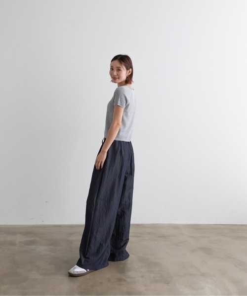 Lunea（ルネア）の「ラウンドネックリブニットトップス（ニット/セーター・レディース・ブラック/ライトグレー/ブラウン/ベージュ/ダークグレー・FREE）」の19枚目の写真