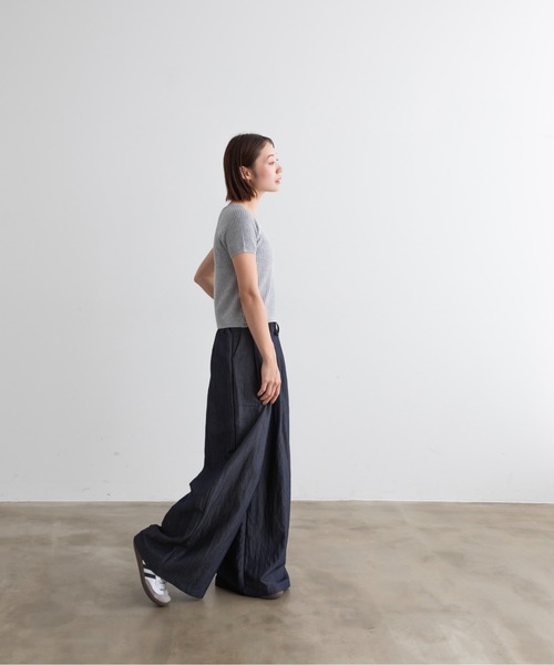 Lunea（ルネア）の「ラウンドネックリブニットトップス（ニット/セーター・レディース・ブラック/ライトグレー/ブラウン/ベージュ/ダークグレー・FREE）」の17枚目の写真