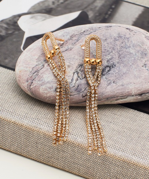 セール】【Merry Gem】選べるバリエーション ロングチェーンピアス KNF