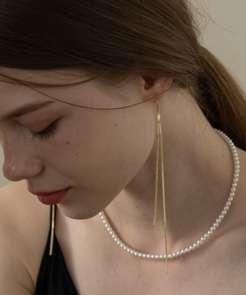 セール】【Merry Gem】選べるバリエーション ロングチェーンピアス KNF