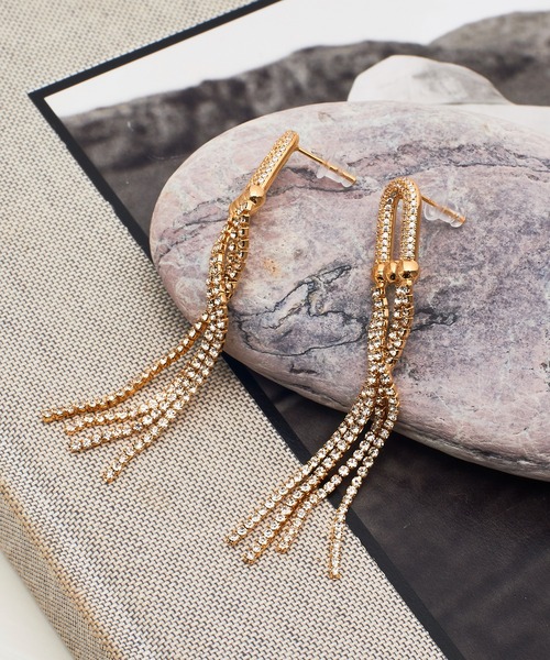 限定出品！Bijou de M パール ロングチェーン ピアス 片耳 バロックパールチェーンピアス – Bijou de M