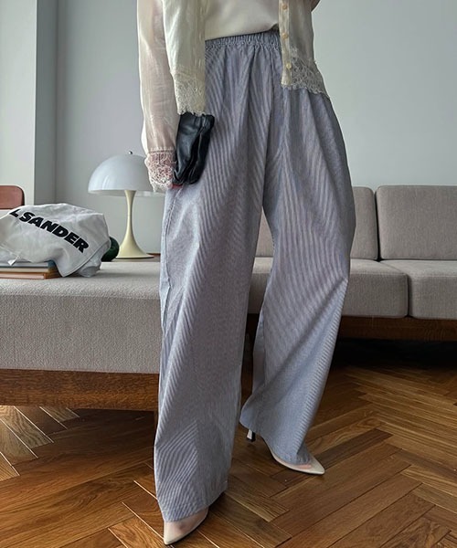 新品　stripe straight PT ストライプパンツwillfully WILLFULLY official web store（ウィルフリーコウシキツウハン