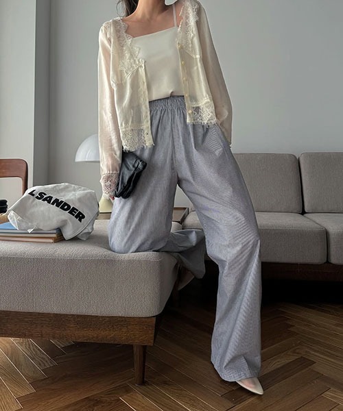 新品　stripe straight PT ストライプパンツwillfully WILLFULLY official web store（ウィルフリーコウシキツウハン