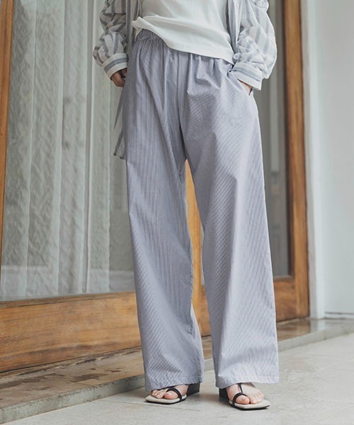 新品　stripe straight PT ストライプパンツwillfully セール】stripe relax straight PT（その他パンツ）｜WILLFULLY