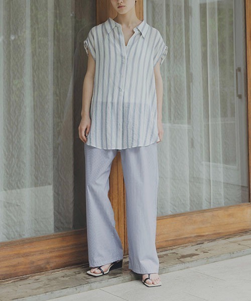 新品　stripe straight PT ストライプパンツwillfully セール】stripe relax straight PT（その他パンツ）｜WILLFULLY