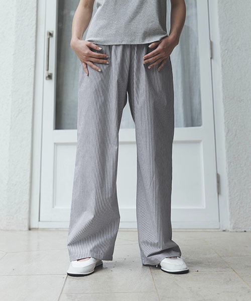 新品　stripe straight PT ストライプパンツwillfully セール】stripe relax straight PT（その他パンツ）｜WILLFULLY