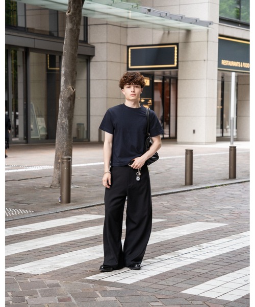 kutir（クティール）の「BARREL LEG SLACKS PANTS／バレルレッグスラックスパンツ（スラックス・メンズ・ブラック/チャコールグレー・LARGE/SMALL/MEDIUM）」の8枚目の写真