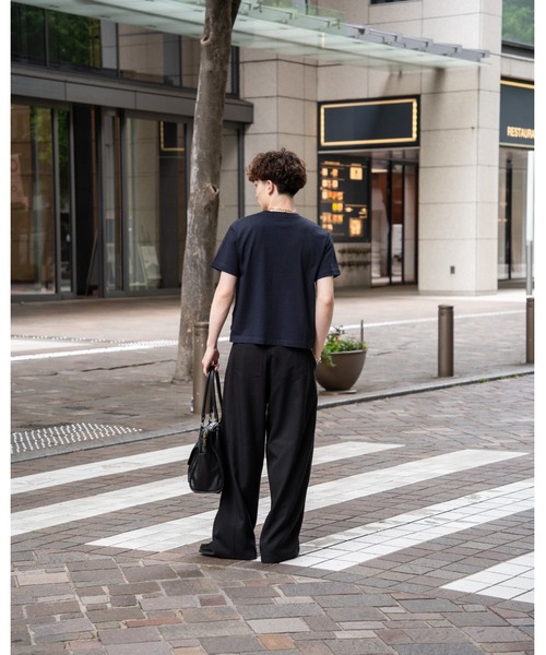 kutir（クティール）の「BARREL LEG SLACKS PANTS／バレルレッグスラックスパンツ（スラックス・メンズ・ブラック/チャコールグレー・LARGE/SMALL/MEDIUM）」の10枚目の写真