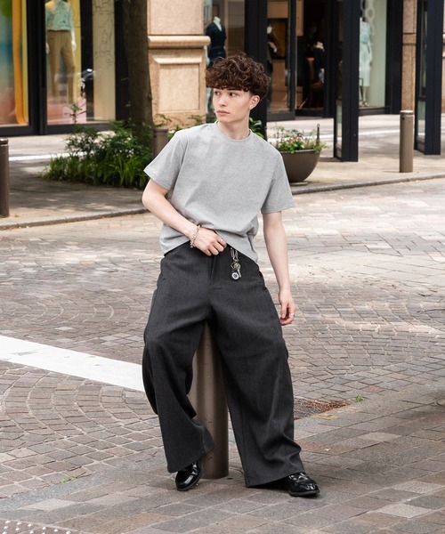 kutir（クティール）の「BARREL LEG SLACKS PANTS／バレルレッグスラックスパンツ（スラックス・メンズ・ブラック/チャコールグレー・LARGE/SMALL/MEDIUM）」の22枚目の写真