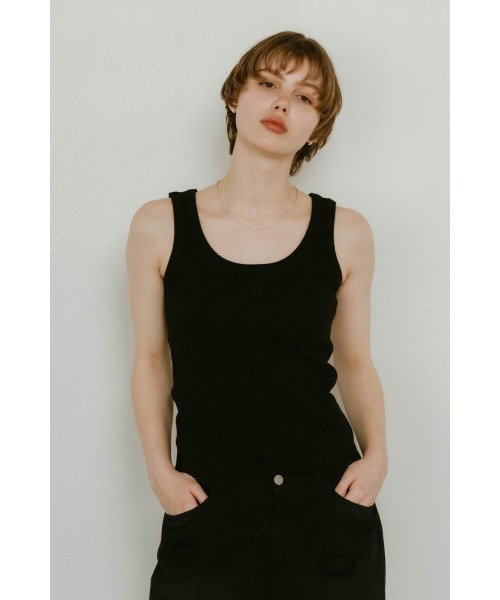 Knuth Marf(クヌースマーフ)の「2piece layered logo tank top(タンクトップ・レディース・ブラック/ブルー/アイボリー・FREE)」の8枚目の写真