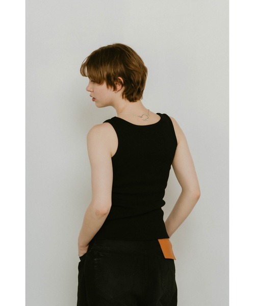 Knuth Marf(クヌースマーフ)の「2piece layered logo tank top(タンクトップ・レディース・ブラック/ブルー/アイボリー・FREE)」の9枚目の写真