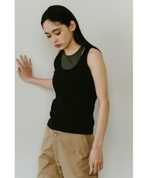 Knuth Marf(クヌースマーフ)の「2piece layered logo tank top(タンクトップ・レディース・ブラック/ブルー/アイボリー・FREE)」の17枚目の写真
