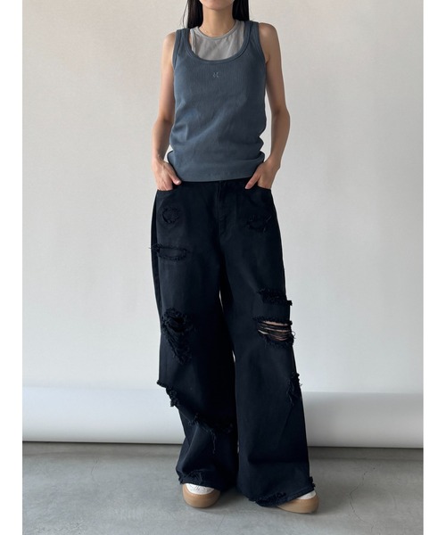2piece layered logo tank top（タンクトップ）｜Knuth Marf